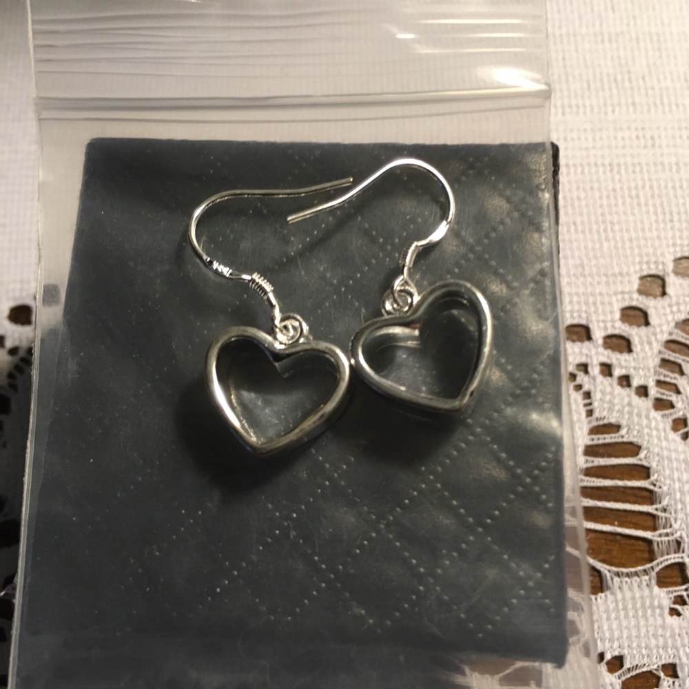 Sterling silver heart earrings